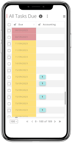 Graphic showing a mobile phone with the DataGrows software interface on the screen, surrounded by various graphical elements such as circles and graphs.
