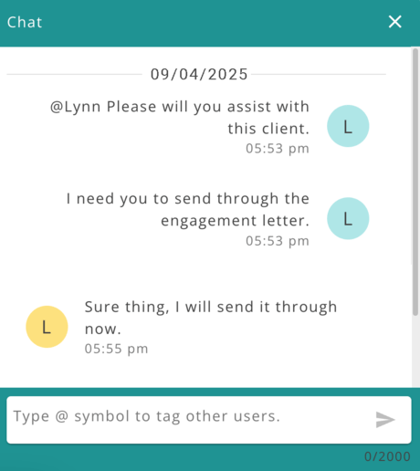 Graphic showing the Collaboration and Training chat view in DataGrows, with a list of training sessions and participant details.